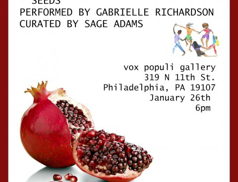 Seeds Performed by Gabrielle Richardson, Curated by Sage Adams