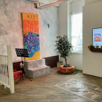 Install View: Auntie Kym -- Stoop Sittin, -- Curated by Makeba Rainey with Ali Ruffner